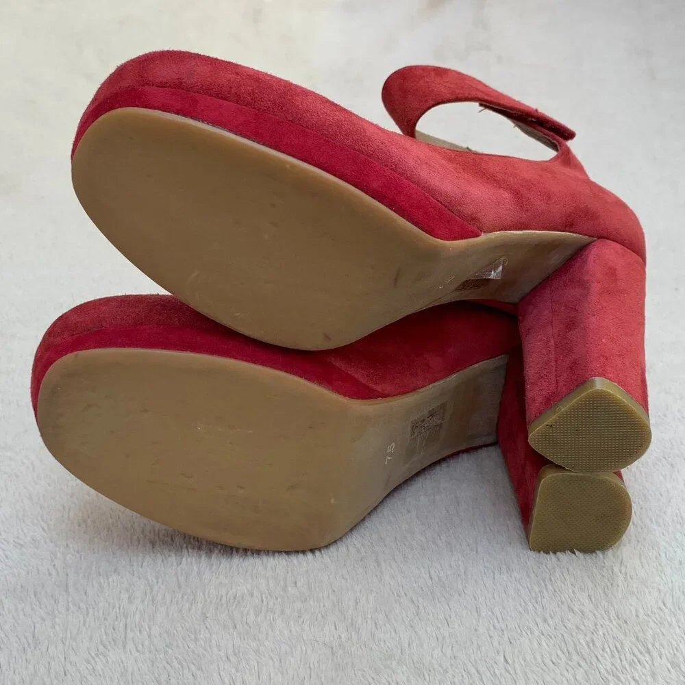 Jeffrey Campbell Vintage Aurora Suede Heels Sz 7.5 - Picture 12 of 15